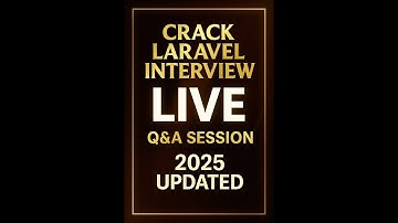 #2 PHP + Laravel Interview Questions & Answers LIVE (2025 Updated) 🔥 | Crack Laravel Interview Fast!