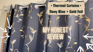 My Experience With : BUHUA Blackout Curtains 108 Inches Long, Gold Foil Print Pattern Room Darkening