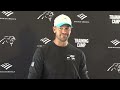 Panthers head coach Dave Canales press conference, last practice before leaving for Bills game