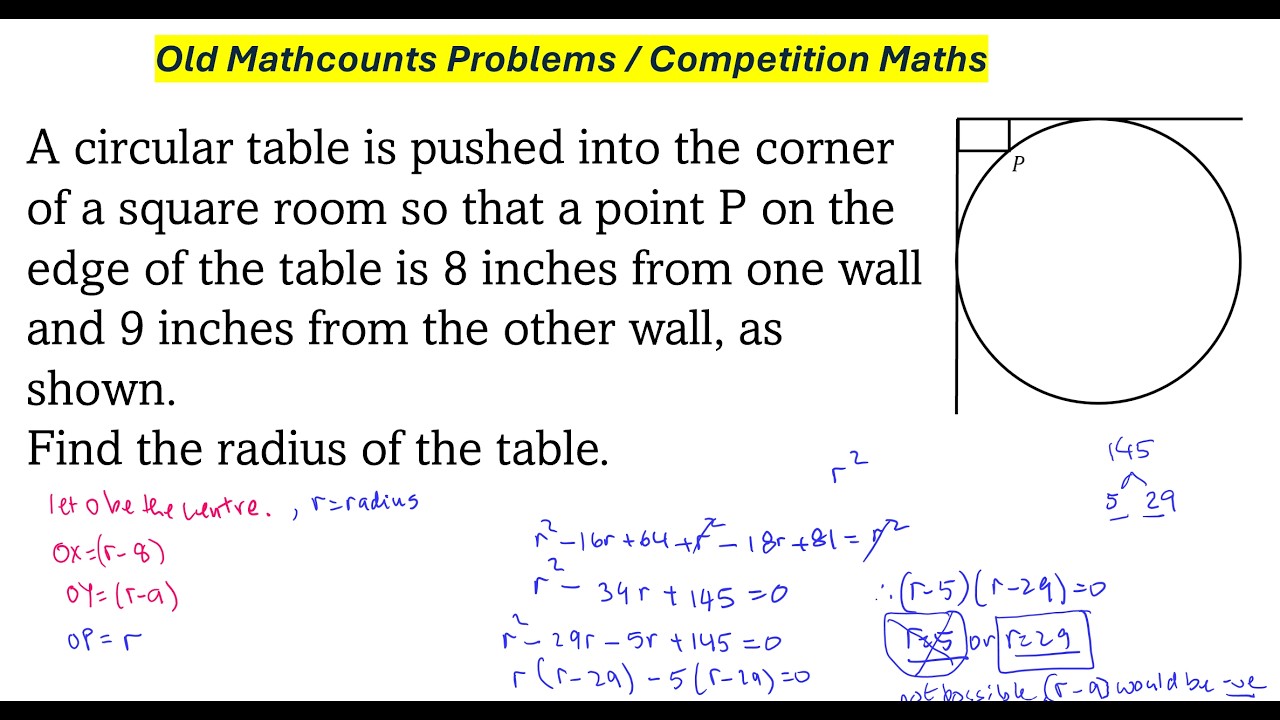 Old Mathcounts Problems / Competition Maths - YouTube
