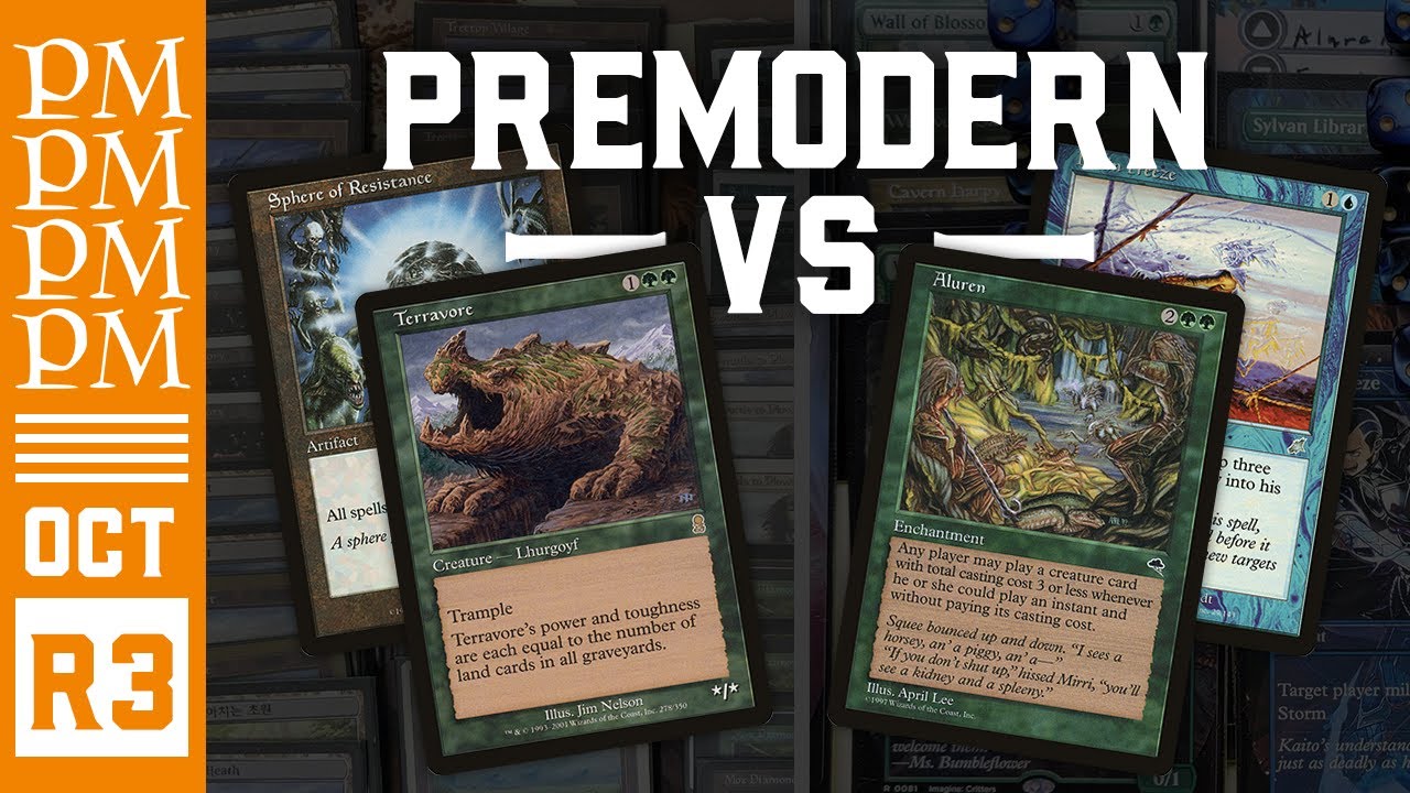 Terra Oath vs Aluren Combo -  Round 3 - October Premodern MTG Tournament