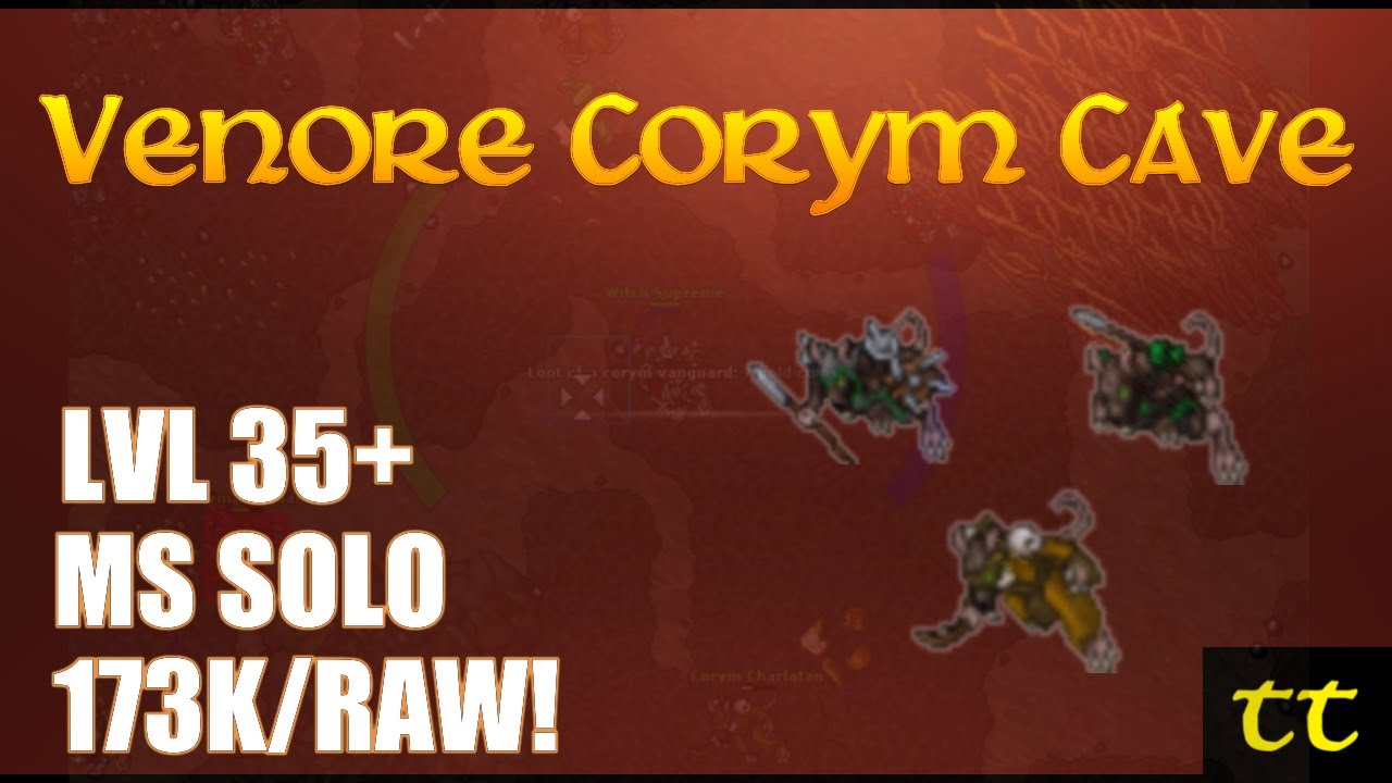 Venore Corym Cave - BEST SPOT for SOLO MS FACC (173K/RAW!) | TIBIA TIME ...