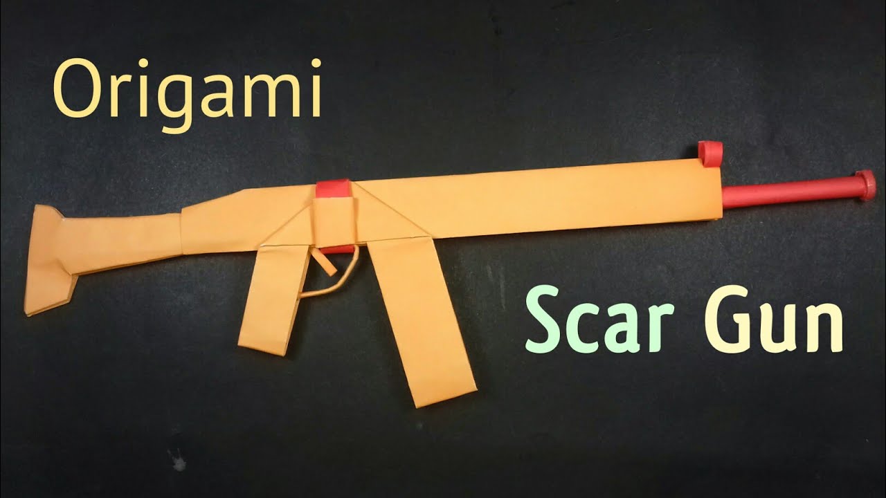 How to Make Scar Gun with Paper | Origami Scar Gun | Paper Craft | Paper Gun | Origami