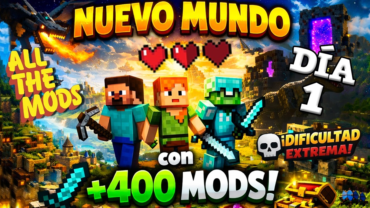 Minecraft Survival Ep 1. | UNA NUEVA AVENTURA CON +400 MODS