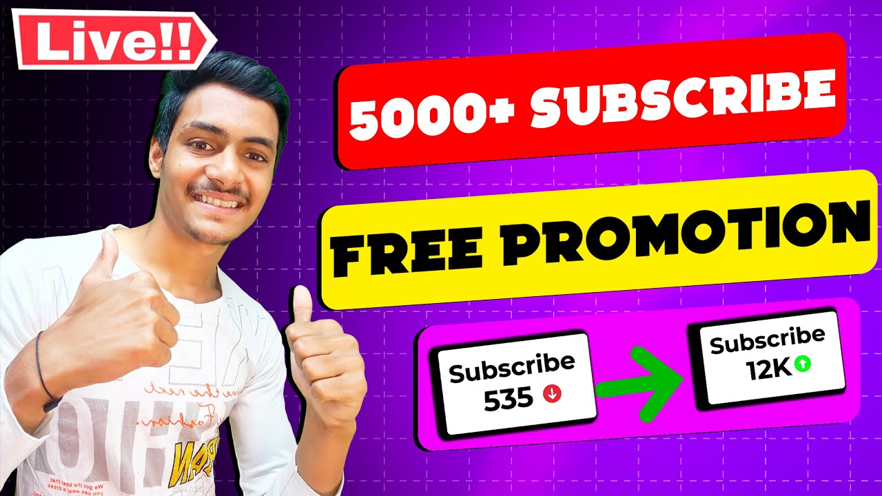 Live YouTube Channel Promotion | 1000 SUBSCRIBERS 2मिनट में 