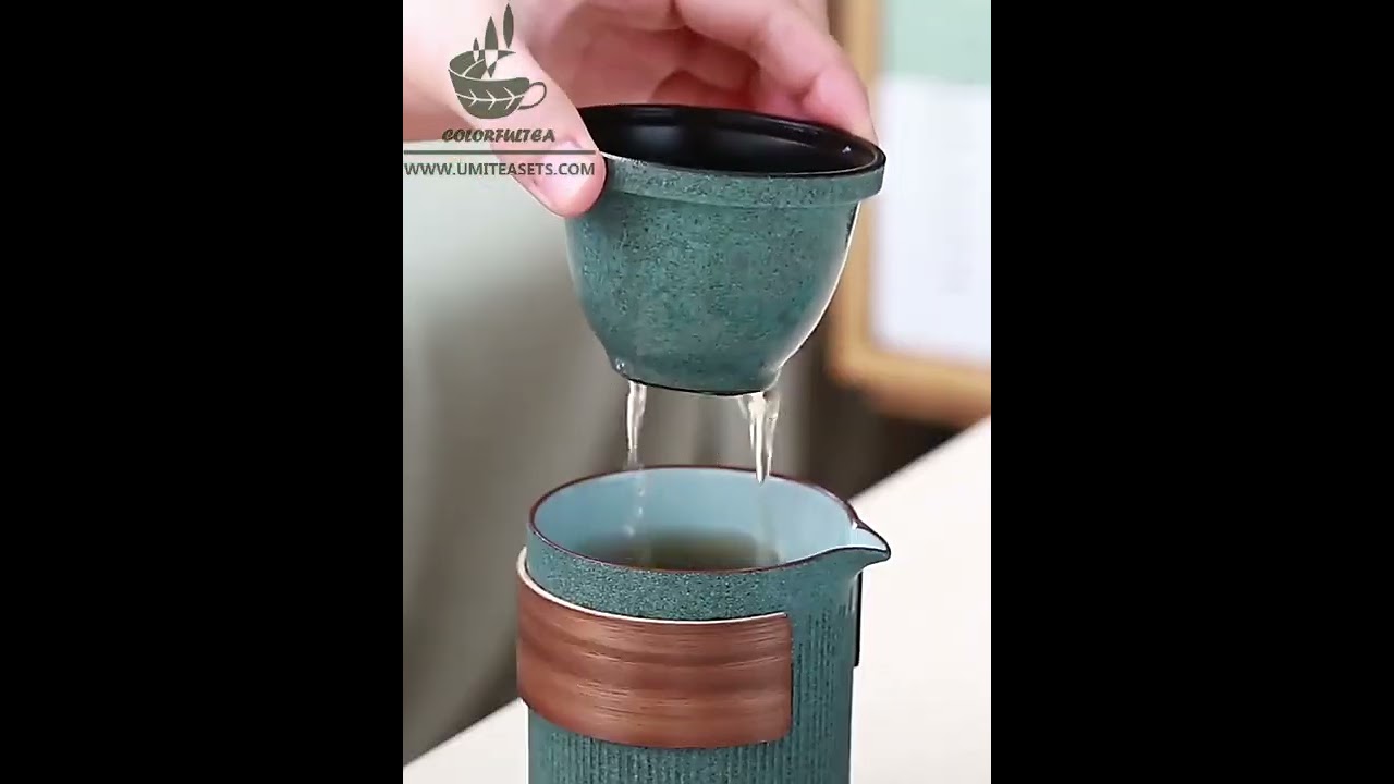 Bluestone Glazed Travel Tea Set