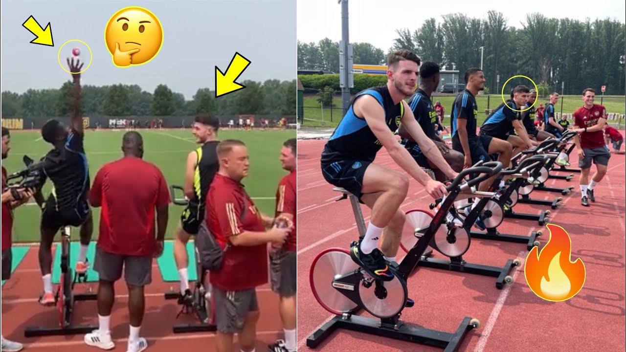 😱Arsenal Pre-season Tour,Declan Rice 1st Training Drills|Day 1 In The ...