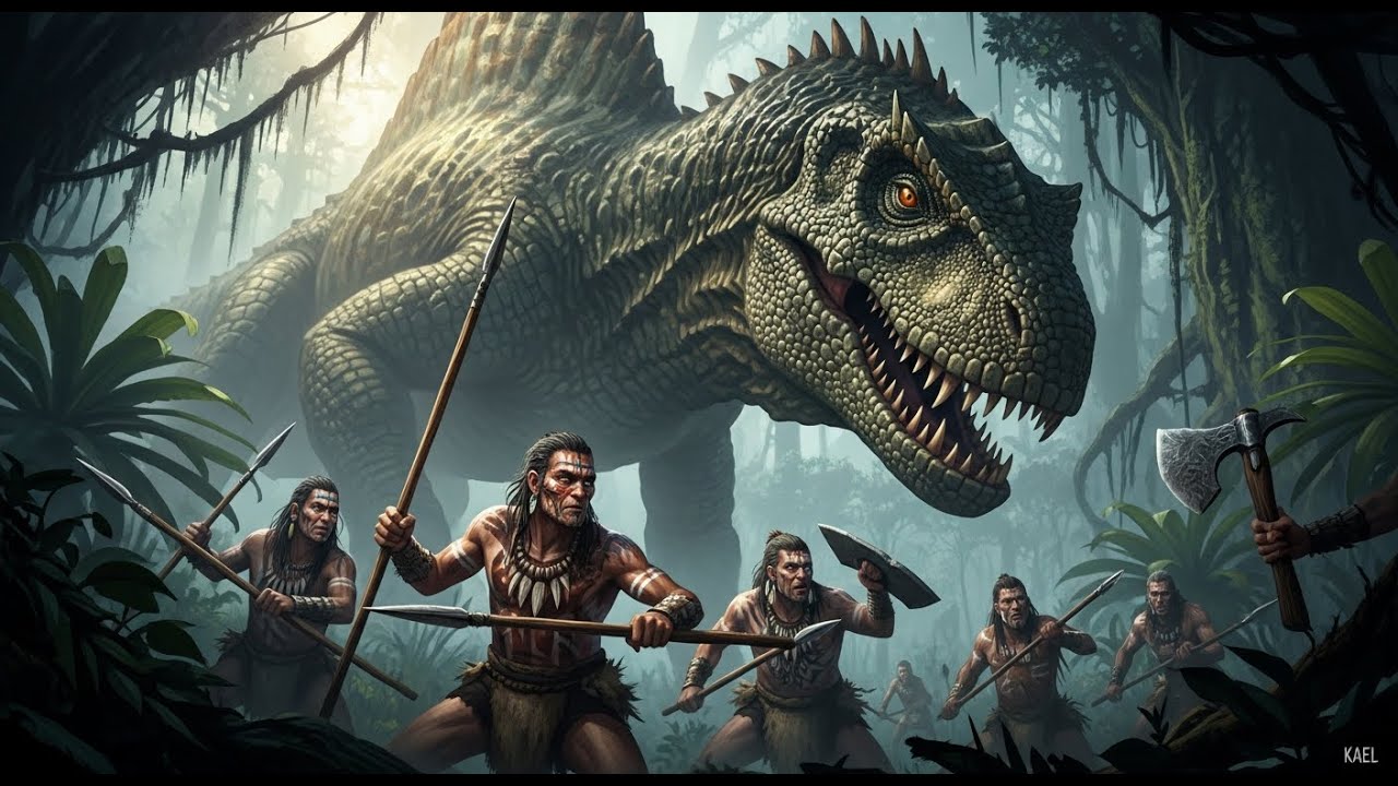life millions of years ago: The kael tribe hunted by giant ancient lizards