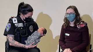 Curbside delivery: Baby named after security officer who helped bring her into the world