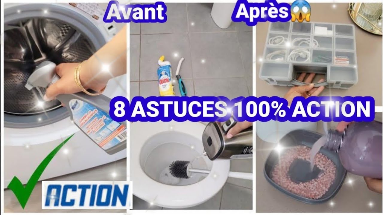 8 ASTUCES 100% ACTION A CONNAÎTRE😱A PETITS PRIX‼️ #astuces #astucesménage #organisation #rangement