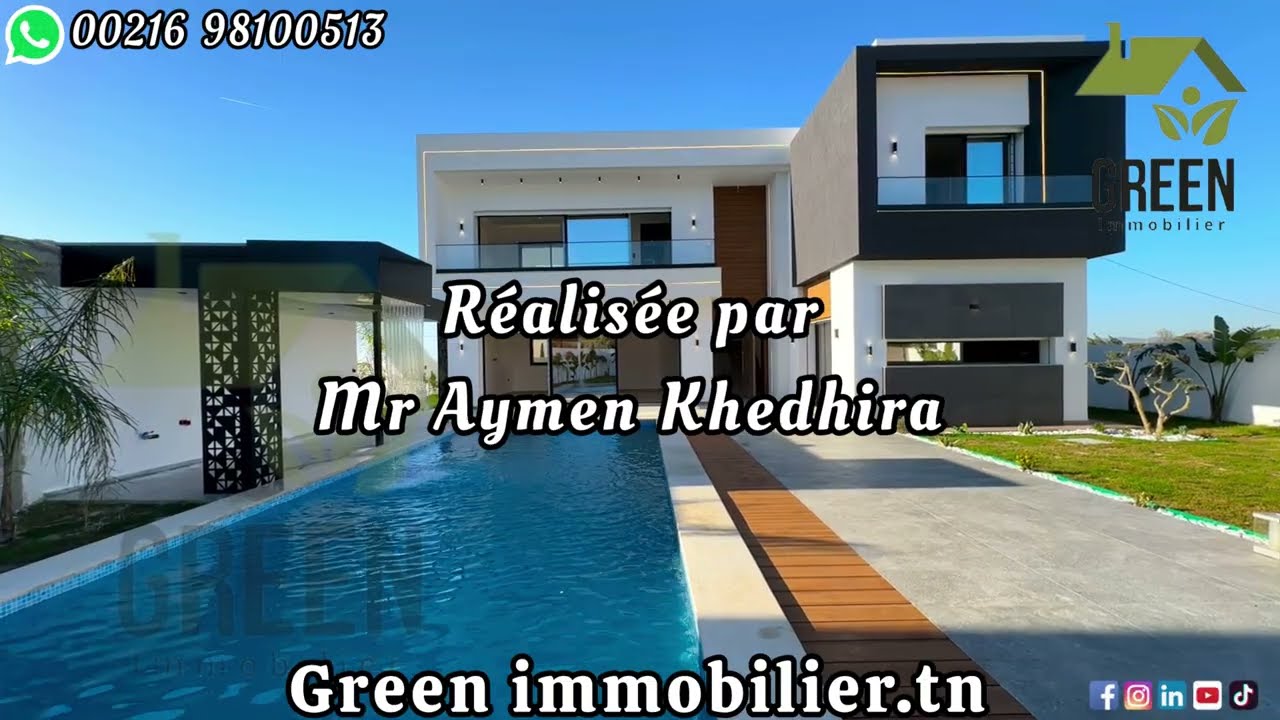 Luxury #house #hammamet #villa « SAINT SÉBASTIEN » #green #immobiliertunisie