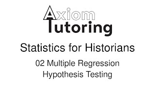 27 Multiple Regression Hypothesis Testing