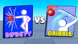 DRIBBLE vs INFINITY in Roblox Blade Ball..