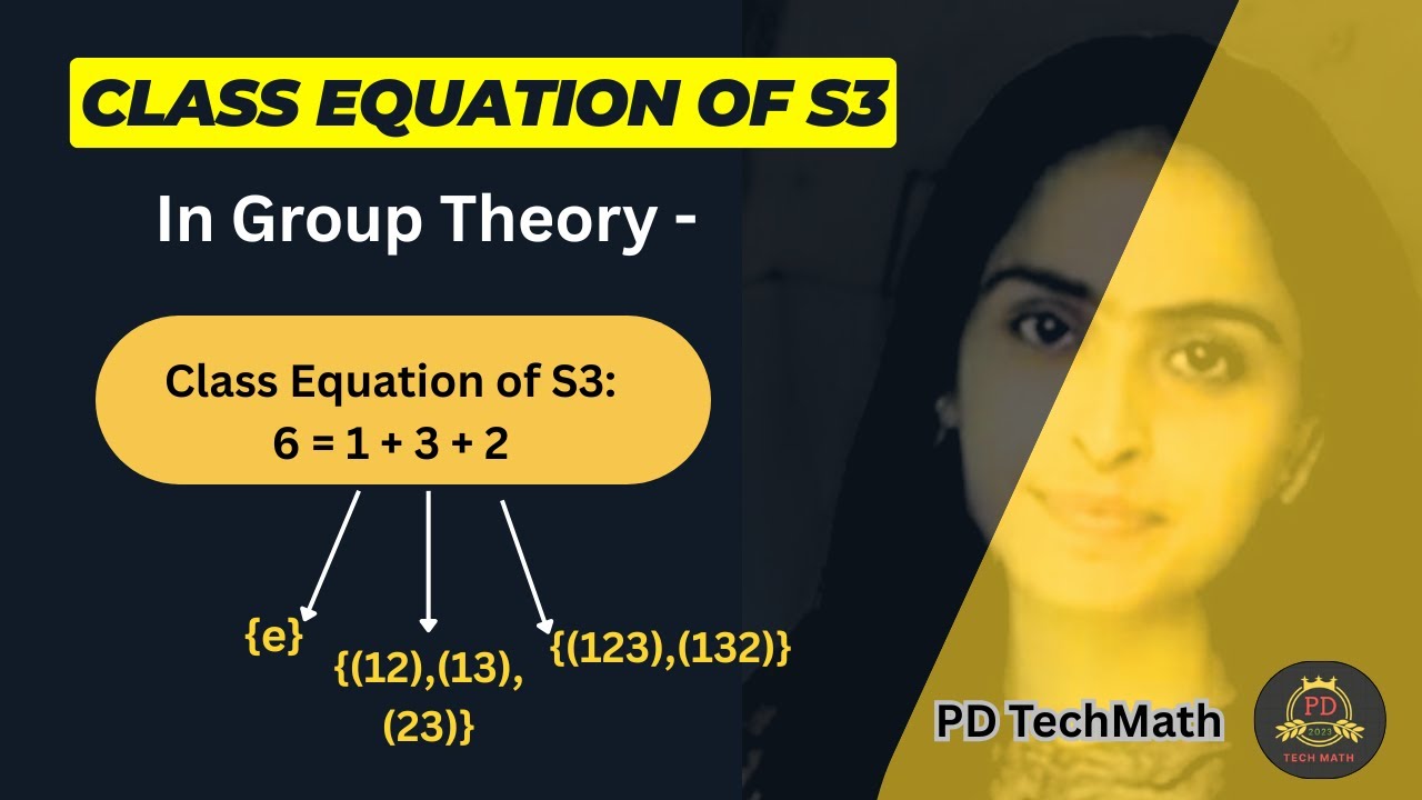 🔷 Class Equation of S₃ | Conjugacy Classes in Symmetric Group | Group Theory CSIR NET/GATE