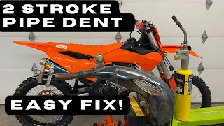 How To: 2 Stroke Pipe Dent Removal - EASY for $140!! by Andrew DeVries 702 views 7 months ago 7 minutes, 2 seconds