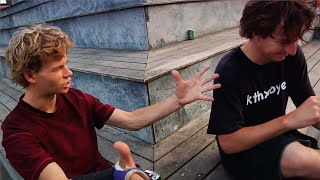 struggling to swallow a snail