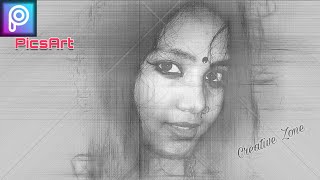 PicsArt pencil drawing tutorial ।। Pencil drawing effect ।। Creative zone pencil drawing editing screenshot 4