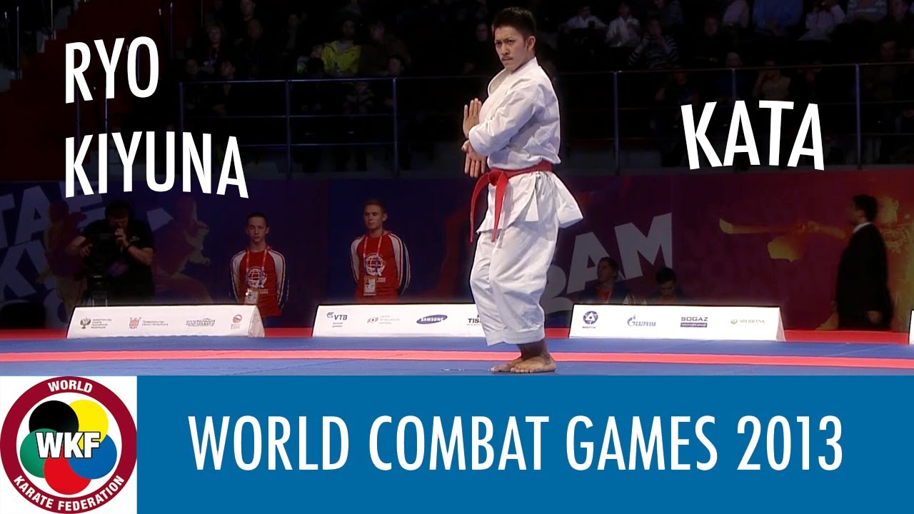 World Combat Games 2013. Ryo KIYUNA of Japan. Karate Men's Kata. Finals Gold Medal Fight