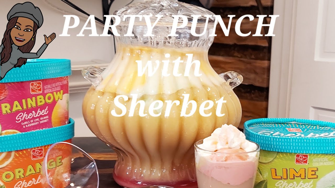 Raspberry Sherbet Party Punch, Sorbet Punch, Party Punch Recipe