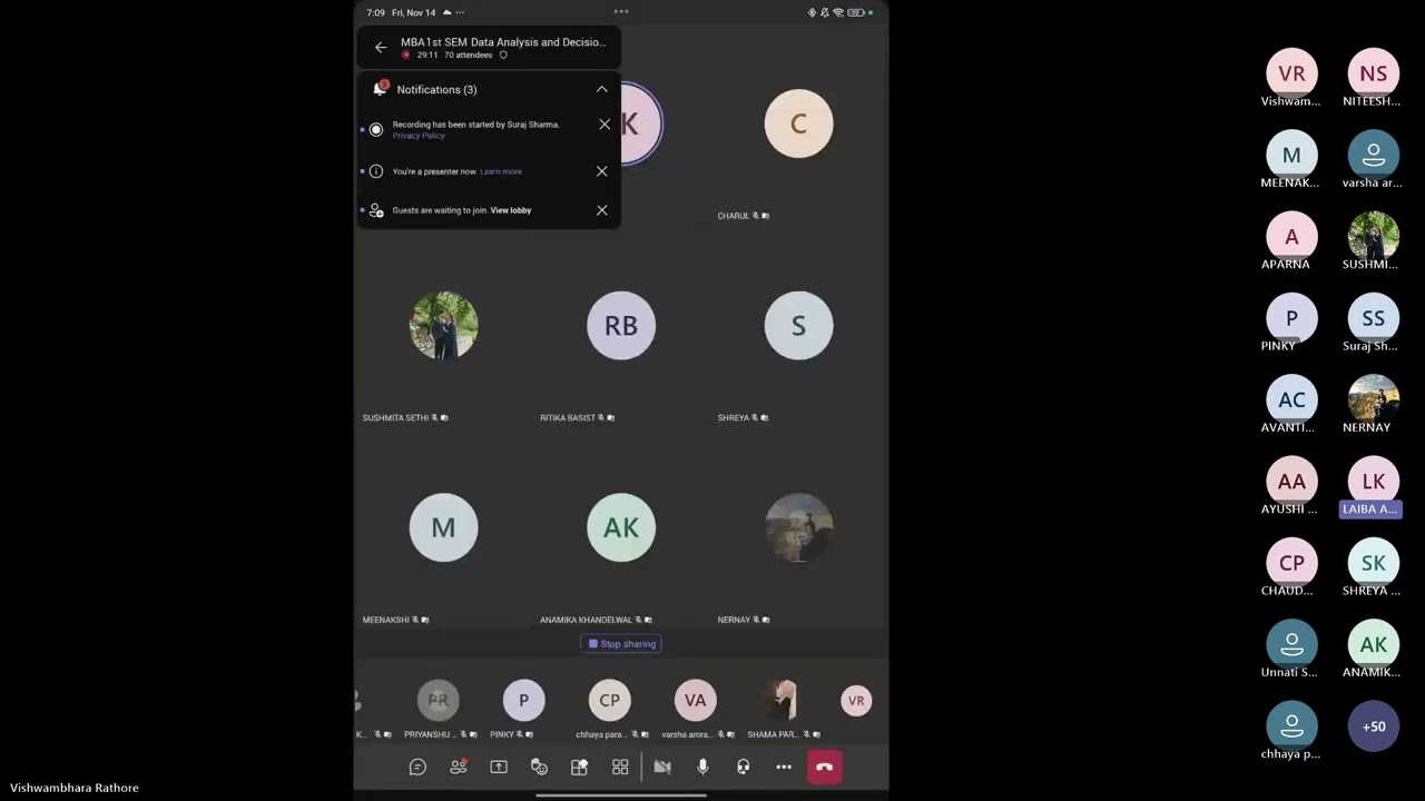 MBA 1st SEM  Data Analysis and Decision Tools