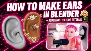 ROBLOX UGC || HOW TO MAKE EARS IN BLENDER + SUBSTANCE PAINTER TEXTURE TUTORIAL
