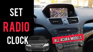 HOW TO RESET ACURA MDX CLOCK RADIO Under 5min in 2023! Works On All  20072012 Acura Models