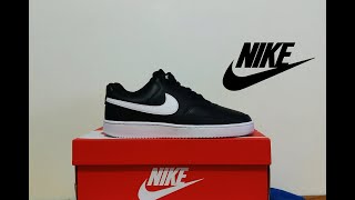 Nike Court Vision Low negro con swoosh blanco |Nike Court Vision Low  black|Vision Low negros⚫️⚪️ - YouTube