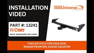 CURT 13241 Trailer Hitch Install | 2016-2025 Nissan Frontier, Suzuki Equator | Step-by-Step Guide