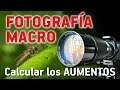 FOTOGRAFÍA MACRO - Calcular los aumentos de nuestros objetivos