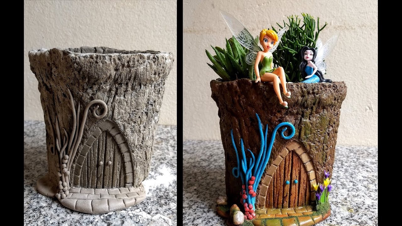 Diy Vaso de Cimento Jardim Secreto   Diy Cement Vessel Secret Garden