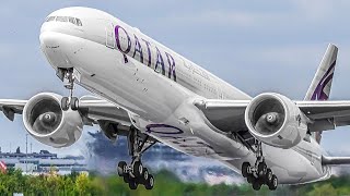 CLOSE UP AIRCRAFT TAKEOFFS \& LANDINGS | Plane Spotting at MANCHESTER Airport [MAN\/EGCC]