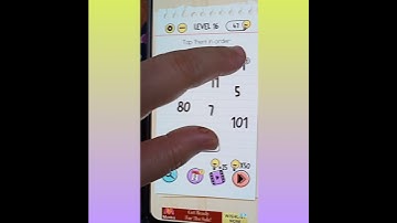 #Braintest #Level16 #solution & walkthrough "Tap them in order"