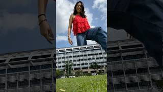 GIANT steps over the building!🚶‍♂️🏙️ The magic of video editing! ✨ #inshot #viralvideo