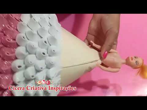 Boneca de e.v.a com glitter PASSO A PASSO