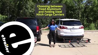 etrailer | Comparison of the Fixed Aluminum and Folding Steel Cargo Carriers