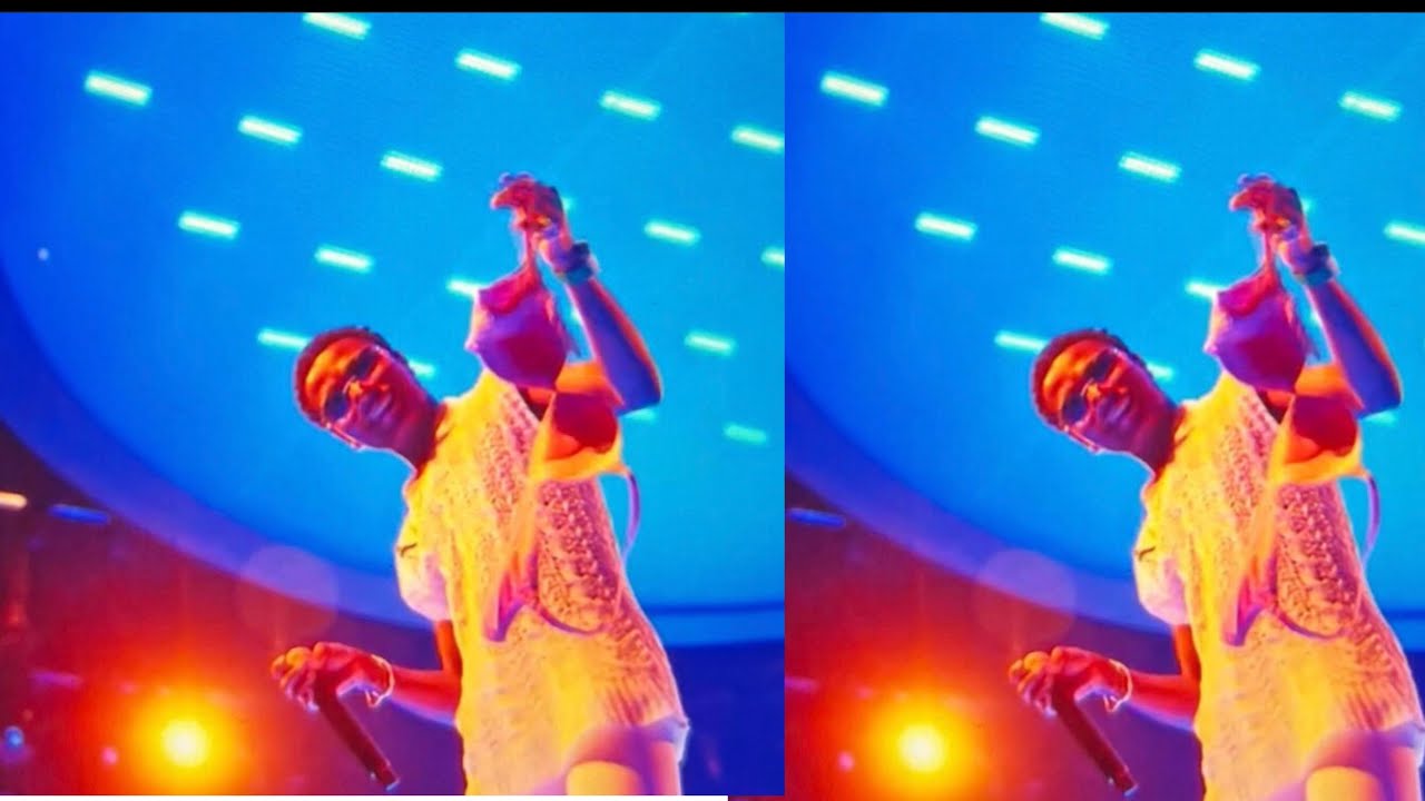 Female Fan Throws Bra At Wizkid While He Was Performing on The Stage