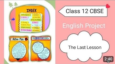 class 12 english project file chapter the last lesson 😊..#cbse ..@Ishavlogs001...💗