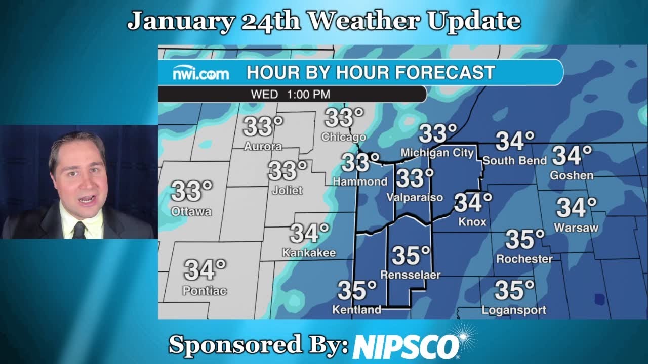 Tuesday, January 24 weather update for Northwest Indiana