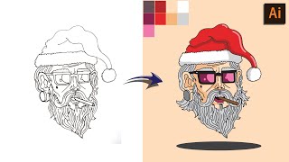 Cool Santa Claus Vector [Timelapse]