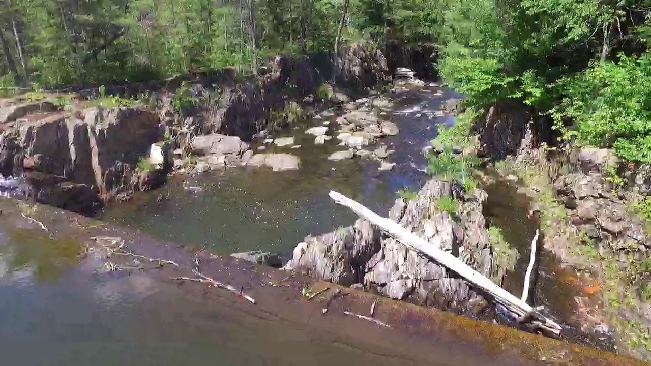 Beautiful waterfalls aerial view. Troy Vermont YouTube