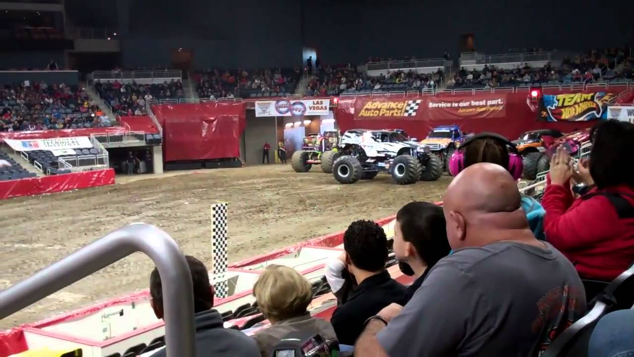 Monster Jam freestyle at the Ford Center Evansville Indiana 2012 part 2