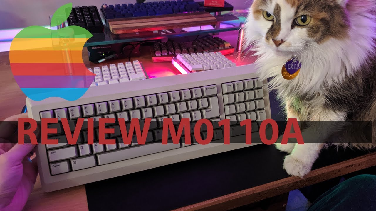 Review 1989 Macintosh Plus Keyboard (M0110A) - YouTube