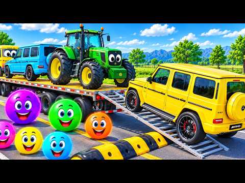 Flatbed Truck McQueen   Transportation with Truck   Pothole vs Car #39 BeamNG Drive Gameplay