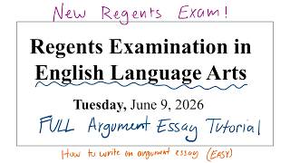 [NEW] June 2026 ELA Regents Review | How to Write an Argument Essay (full live review)