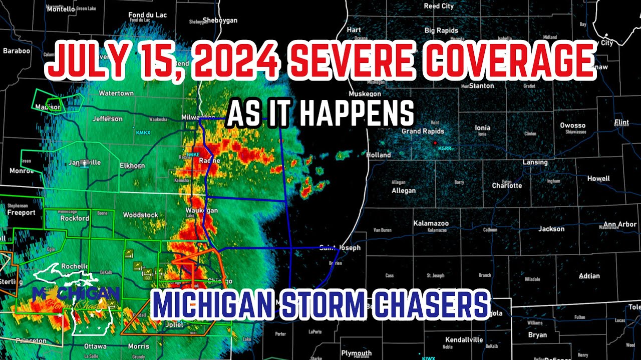 July 15th, 2024 Severe Weather Coverage | SW Michigan Bow-Echo - YouTube