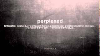 What does perplexed mean