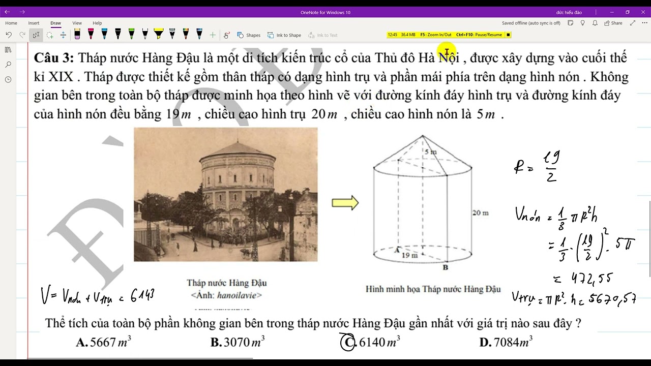 2. Các câu khối tròn xoay khó - VDC
