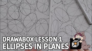 Drawabox Lesson 1, Exercise 5: Ellipses in Planes