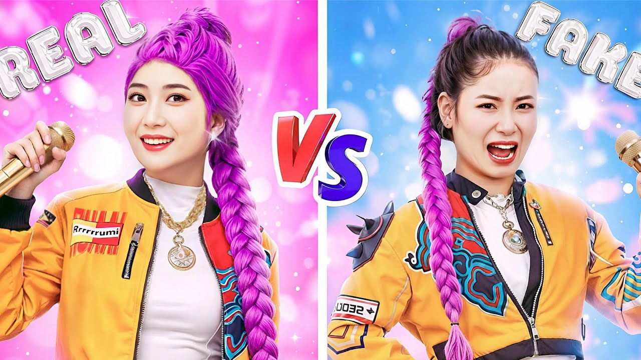 Real Rumi Vs Fake Rumi! Baby Doll Wants To Become KPop Demon Hunters ...