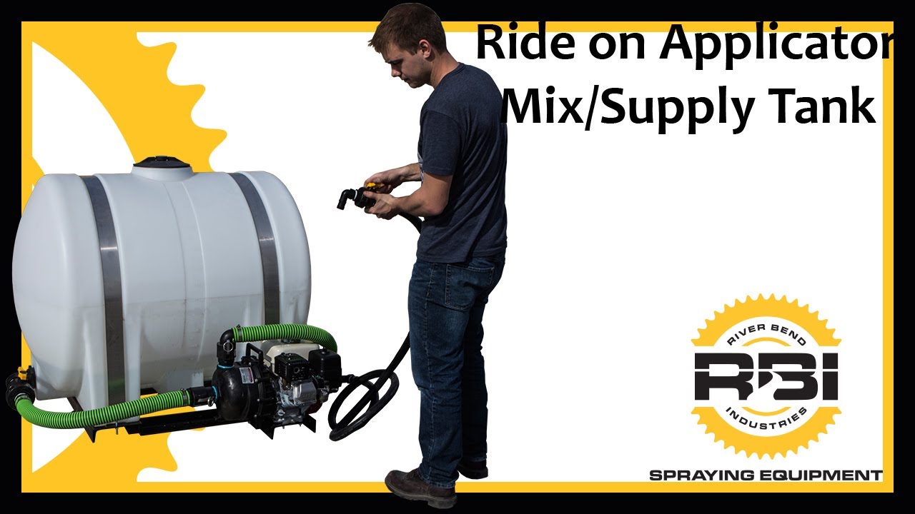Ride-On Applicator Supply/Mix Tank - 225 Gallon - River Bend Industries